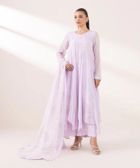 Sapphire- Lilac Chiffon 3 Pc suit