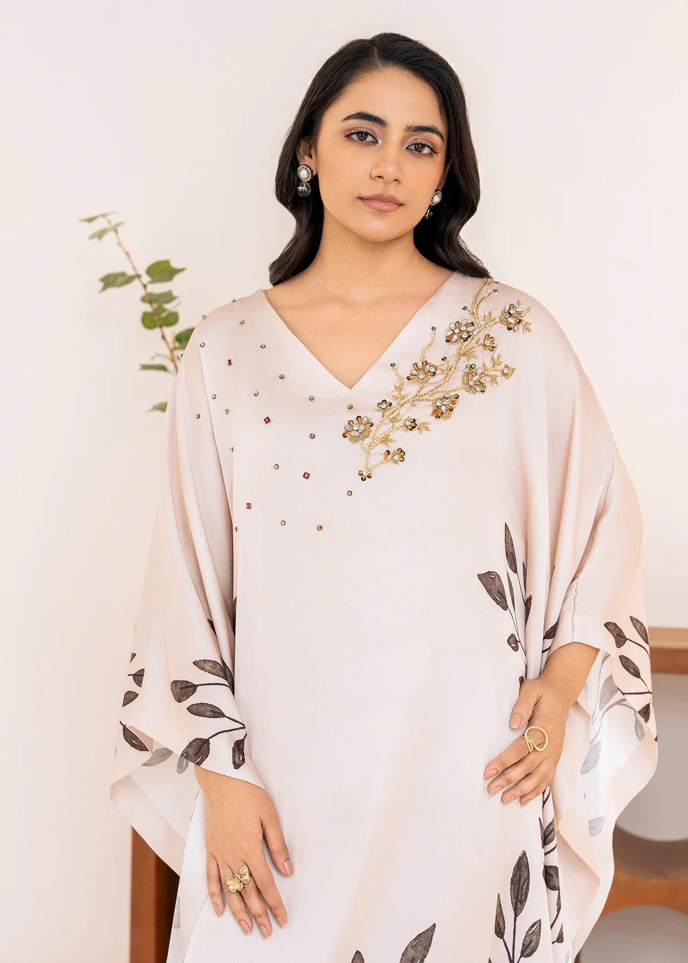 Stitch Vibes- Ivory Kaftan